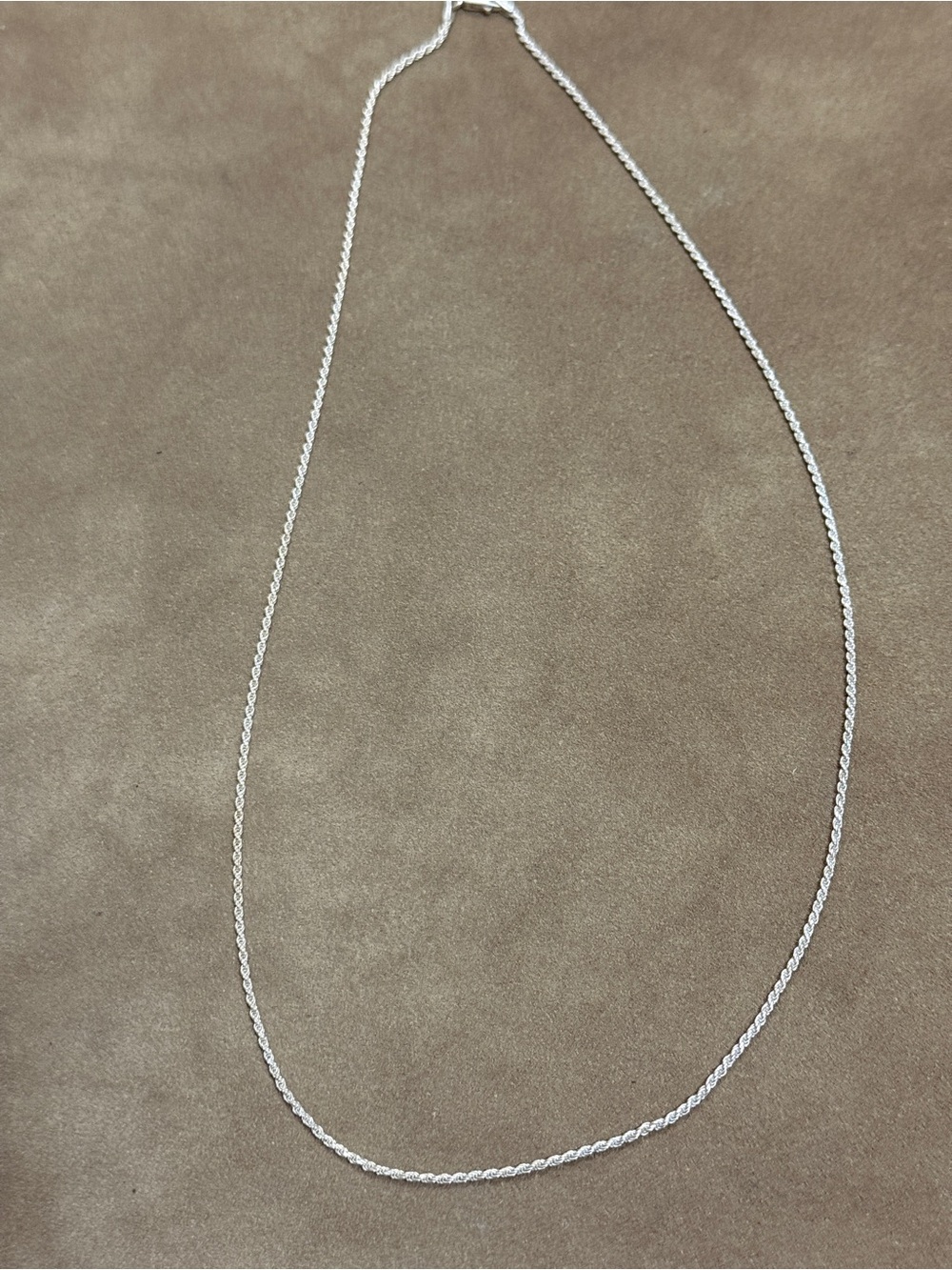 Classic Silver Rope Chain Necklace
